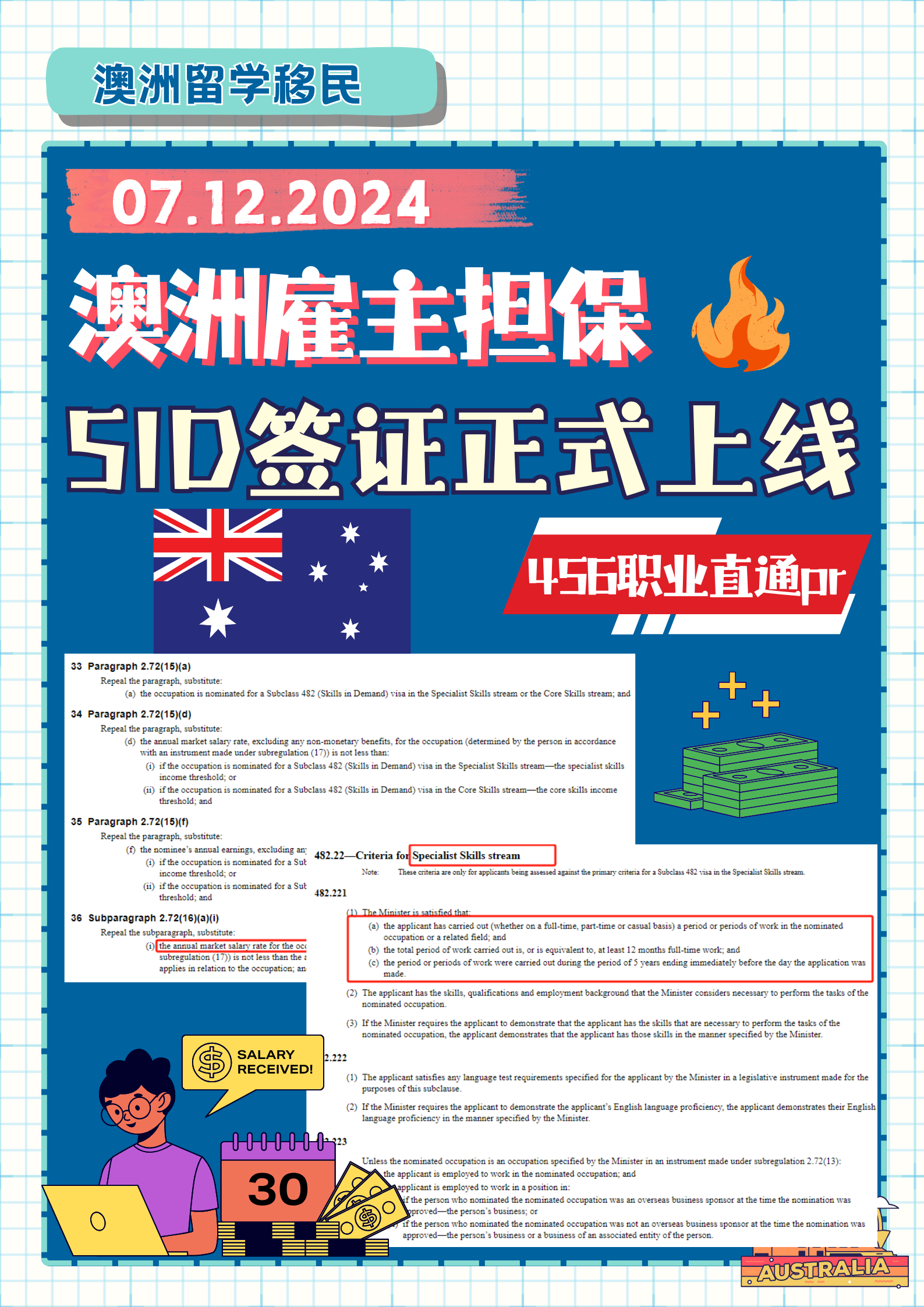 澳洲雇主担保 新482 SID签证正式上线