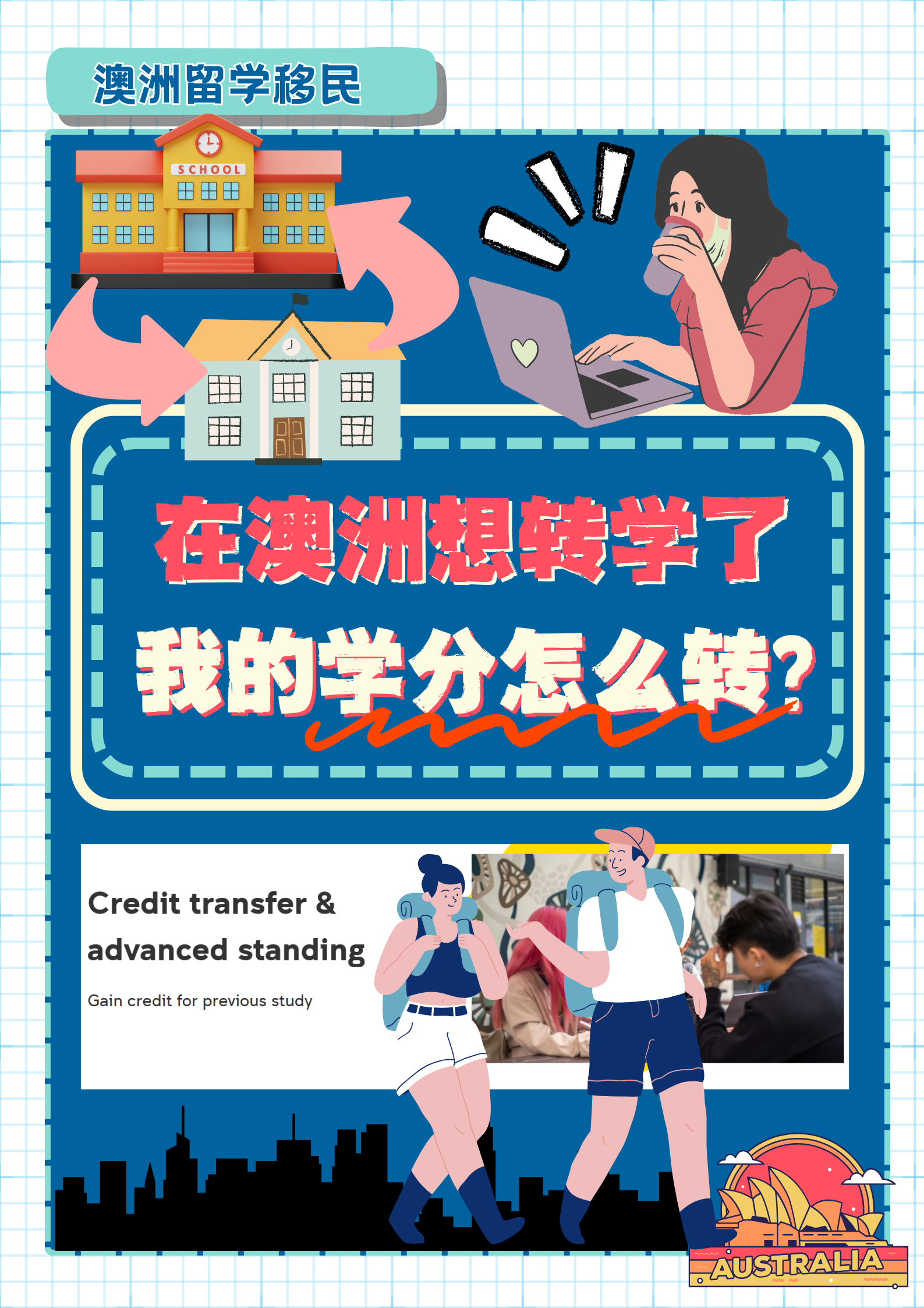 在澳洲想转学了,我的学分能怎么转?